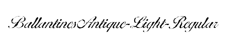 BallantinesAntique-Light-Regular font preview