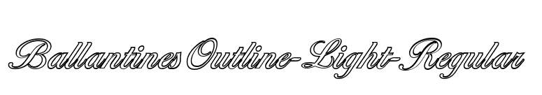 BallantinesOutline-Light-Regular font preview