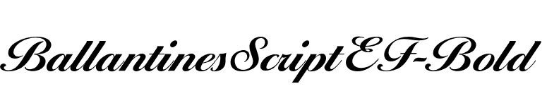 BallantinesScriptEF-Bold font preview