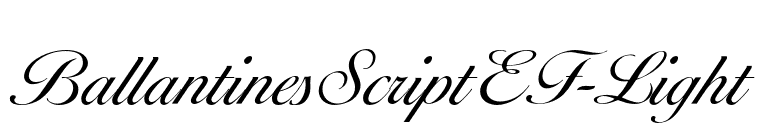 BallantinesScriptEF-Light font preview