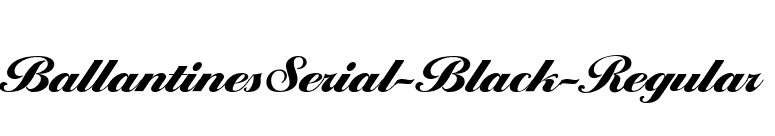 BallantinesSerial-Black-Regular font preview