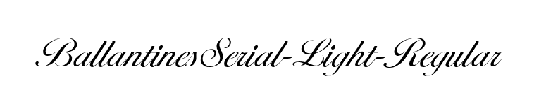 BallantinesSerial-Light-Regular font preview