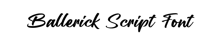Ballerick Script Font font preview