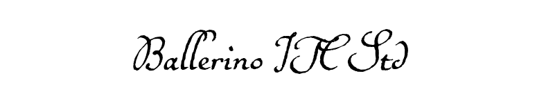 Ballerino ITC Std font preview