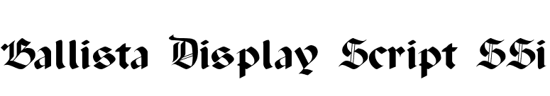 Ballista Display Script SSi font preview