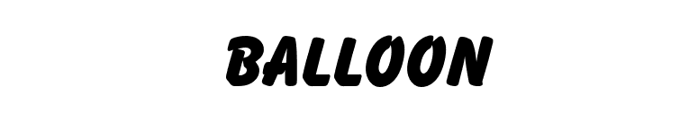 Balloon font preview