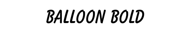 Balloon Bold font preview
