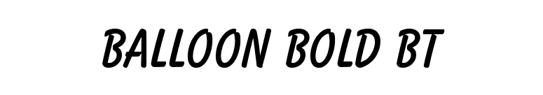 Balloon Bold BT font preview