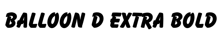 Balloon D Extra Bold font preview