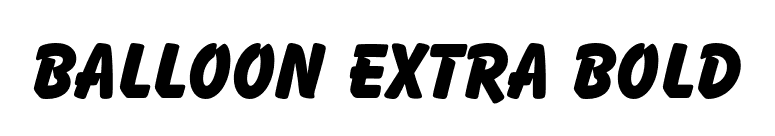 Balloon Extra Bold font preview