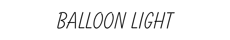 Balloon Light font preview
