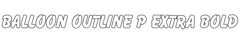 Balloon Outline P Extra Bold font preview