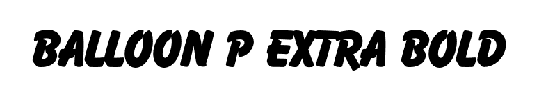 Balloon P Extra Bold font preview