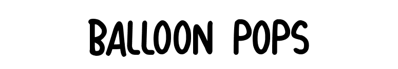 Balloon Pops font preview