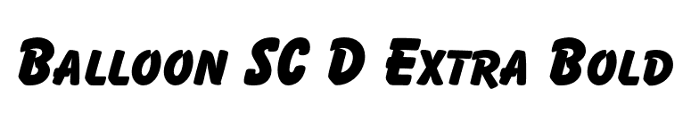 Balloon SC D Extra Bold font preview