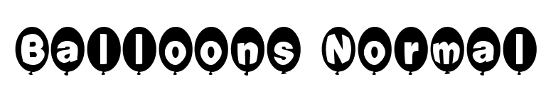 Balloons Normal font preview