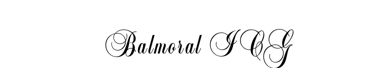 Balmoral ICG font preview