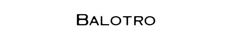 Balotro font preview