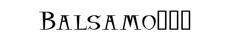 Balsamoâ„¢ font preview