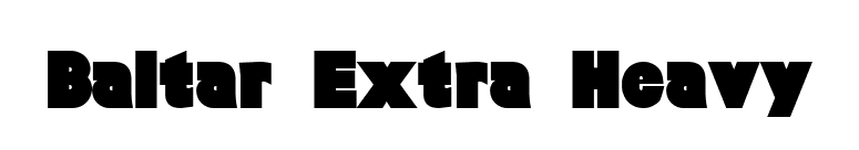Baltar Extra Heavy font preview