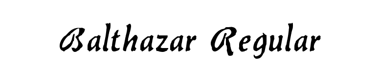 Balthazar Regular font preview
