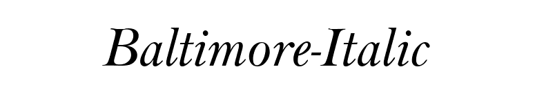 Baltimore-Italic font preview