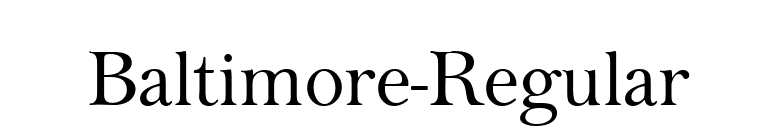 Baltimore-Regular font preview