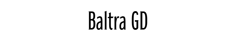 Baltra GD font preview