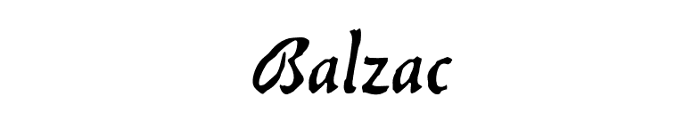 Balzac font preview