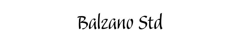 Balzano Std font preview