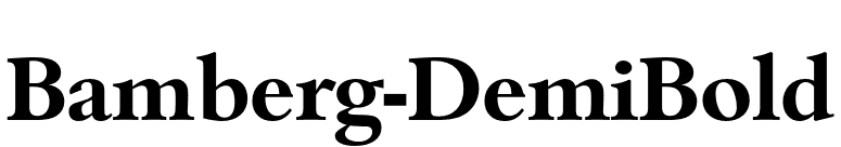 Bamberg-DemiBold font preview