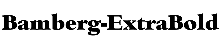 Bamberg-ExtraBold font preview
