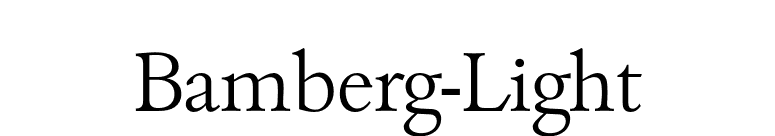 Bamberg-Light font preview