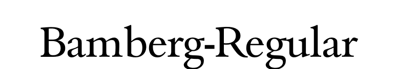 Bamberg-Regular font preview