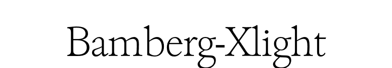 Bamberg-Xlight font preview