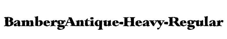 BambergAntique-Heavy-Regular font preview