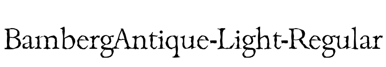 BambergAntique-Light-Regular font preview