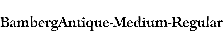 BambergAntique-Medium-Regular font preview