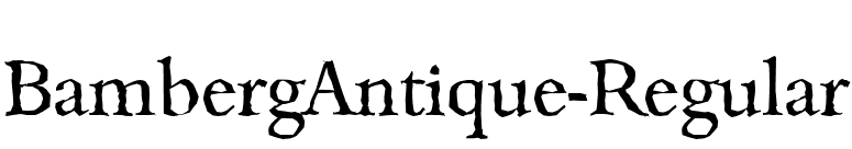 BambergAntique-Regular font preview