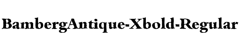 BambergAntique-Xbold-Regular font preview