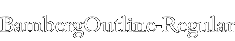 BambergOutline-Regular font preview