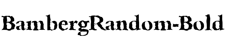 BambergRandom-Bold font preview