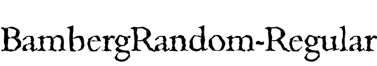 BambergRandom-Regular font preview