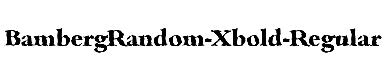 BambergRandom-Xbold-Regular font preview