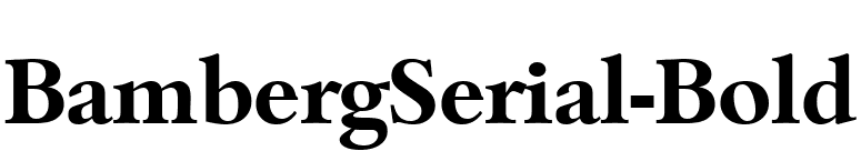 BambergSerial-Bold font preview
