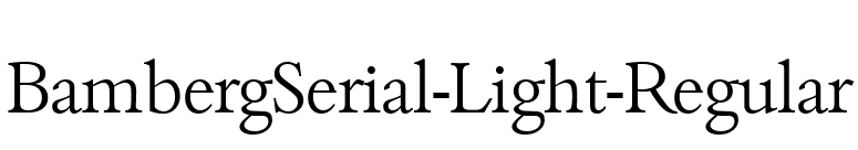 BambergSerial-Light-Regular font preview