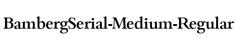 BambergSerial-Medium-Regular font preview