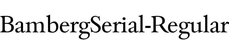 BambergSerial-Regular font preview