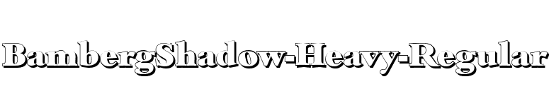 BambergShadow-Heavy-Regular font preview