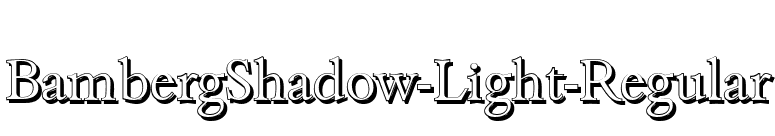 BambergShadow-Light-Regular font preview